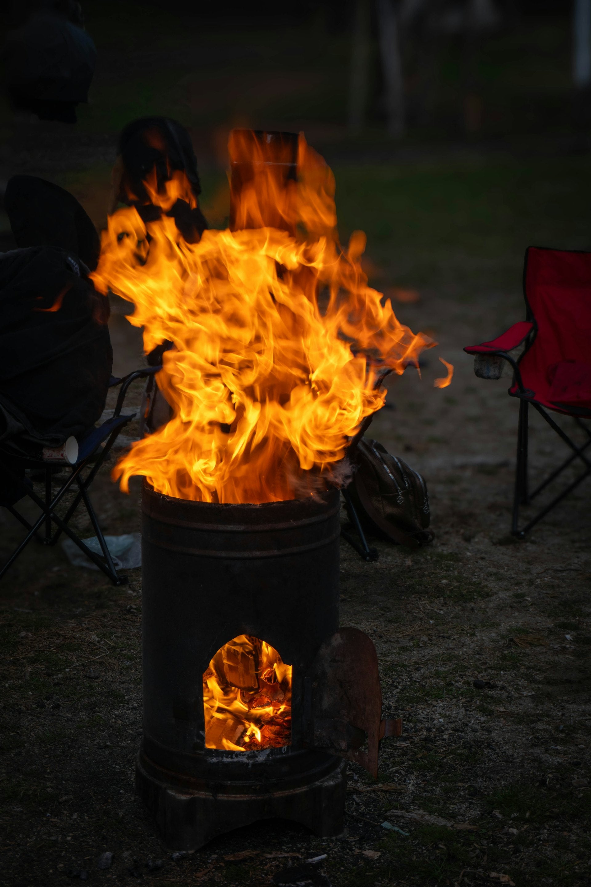 Backyard fire