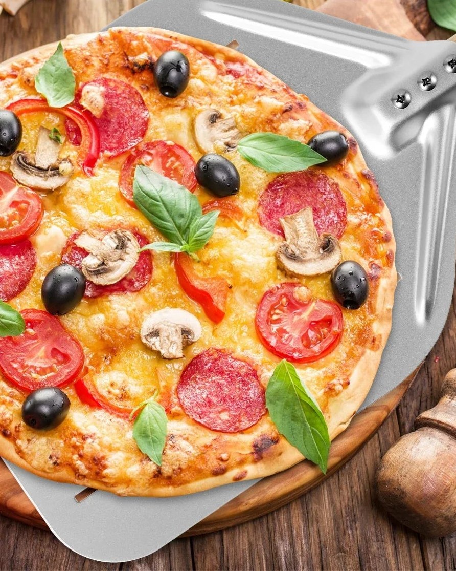 Metal Pizza Peel with Wood Handle